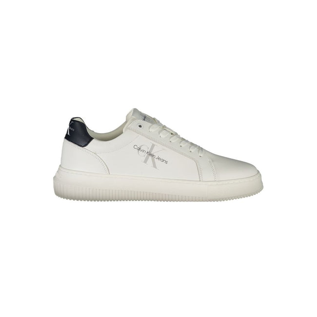 Calvin Klein White Leather Men Sneaker - Apparel & Accessories > Shoes > Sneakers from Calvin Klein - Calvin Klein | Hollys Men