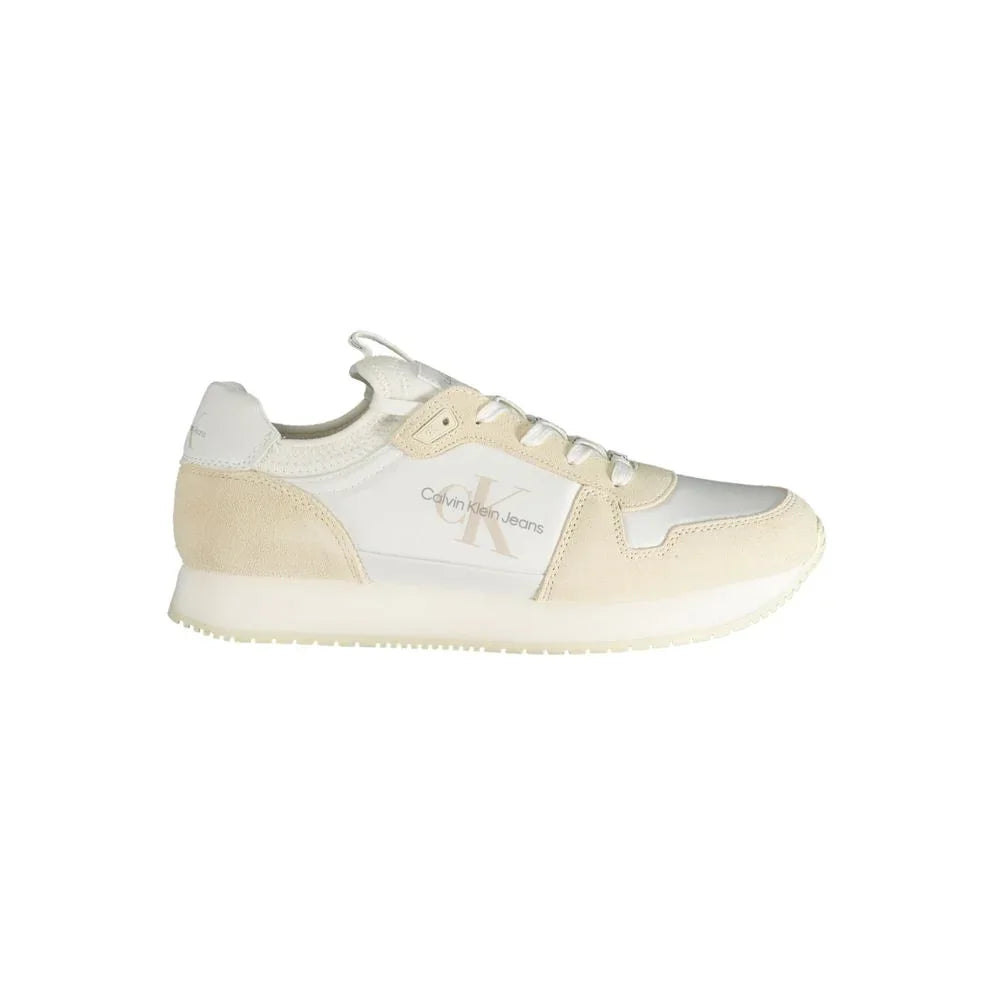 Calvin Klein White Polyester Sneaker - Apparel & Accessories > Shoes > Sneakers from Calvin Klein