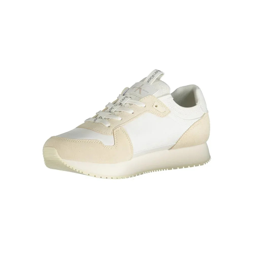 Calvin Klein White Polyester Sneaker - Apparel & Accessories > Shoes > Sneakers from Calvin Klein