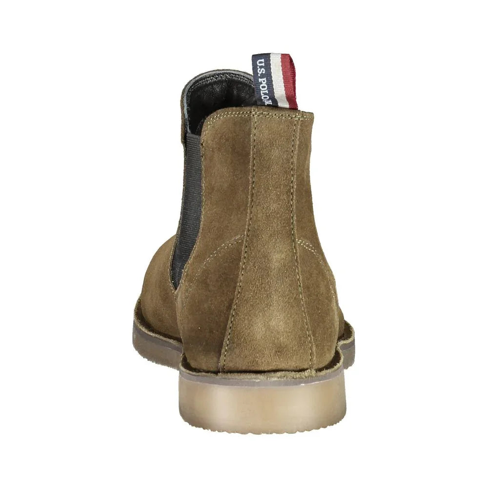 U.S. POLO ASSN. Green Leather Men Ankle Boot - Apparel & Accessories > Shoes > Boots from U.S. POLO ASSN.