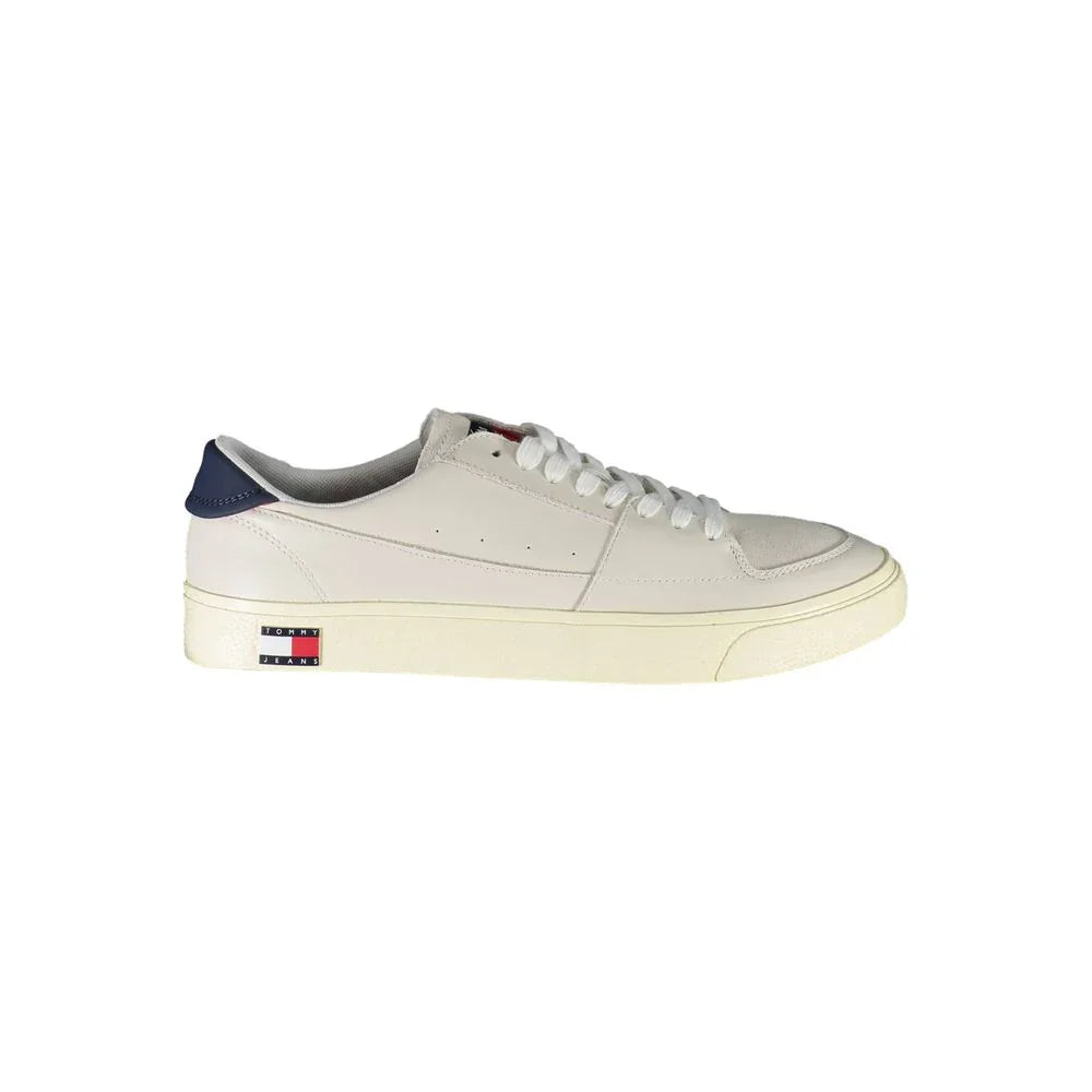 Tommy Hilfiger Baskets Homme En Cuir Blanc Semelle Contrastée Décontractées Et Confortables - Apparel & Accessories > Shoes > Sneakers from Tommy Hilfiger