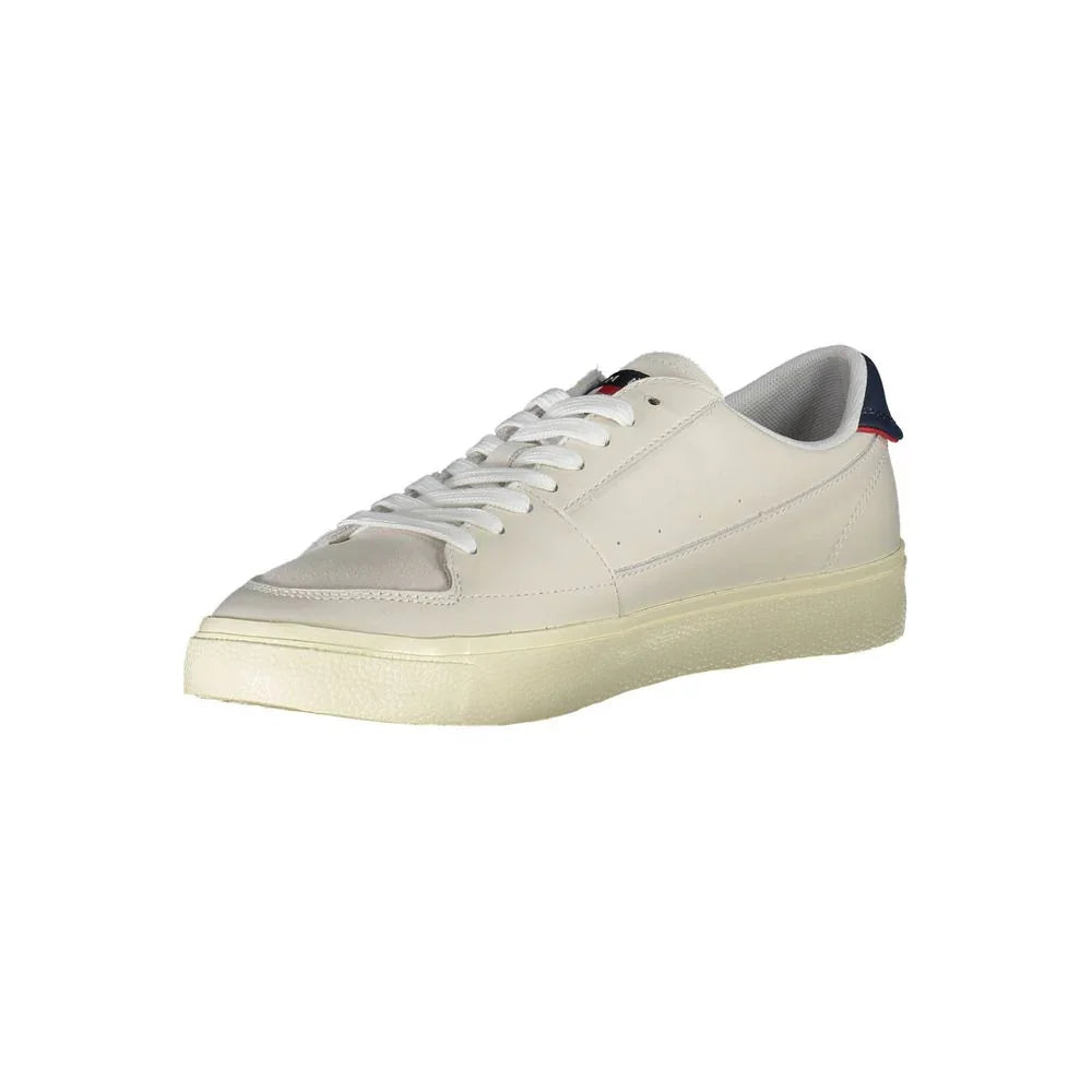 Tommy Hilfiger Baskets Homme En Cuir Blanc Semelle Contrastée Décontractées Et Confortables - Apparel & Accessories > Shoes > Sneakers from Tommy Hilfiger