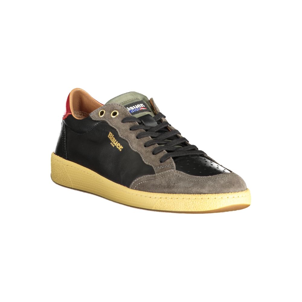 Blauer Baskets Homme Cuir Noir Avec Détails Contrastés Et Logo Distinctif Pour La Ville - Apparel & Accessories > Shoes > Sneakers from Blauer