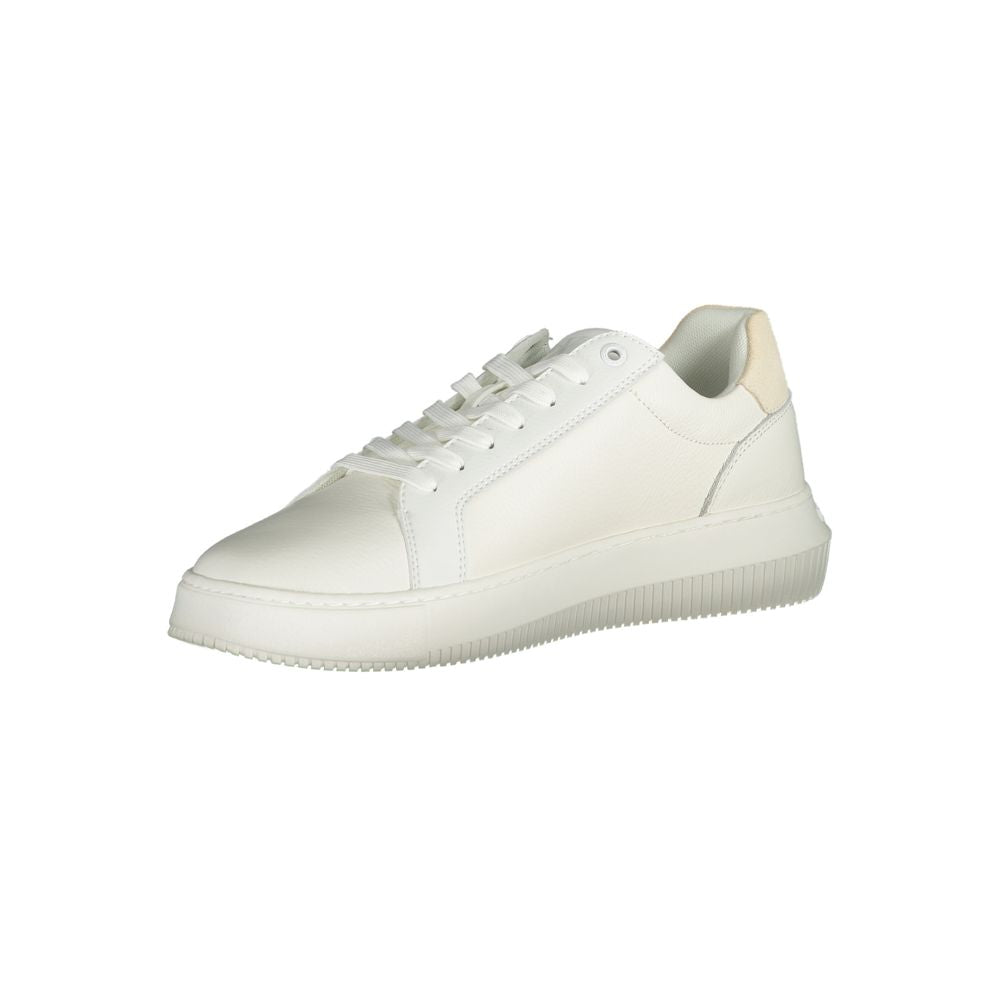 Calvin Klein White Polyethylene Men Sneaker - Apparel & Accessories > Shoes > Sneakers from Calvin Klein