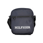 Sacoche bandoulière Tommy Hilfiger bleu marine en polyester recyclé TO-22448, logo blanc et poche zippée.