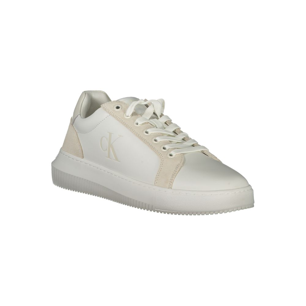 Calvin Klein White Polyethylene Men Sneaker - Apparel & Accessories > Shoes > Sneakers from Calvin Klein