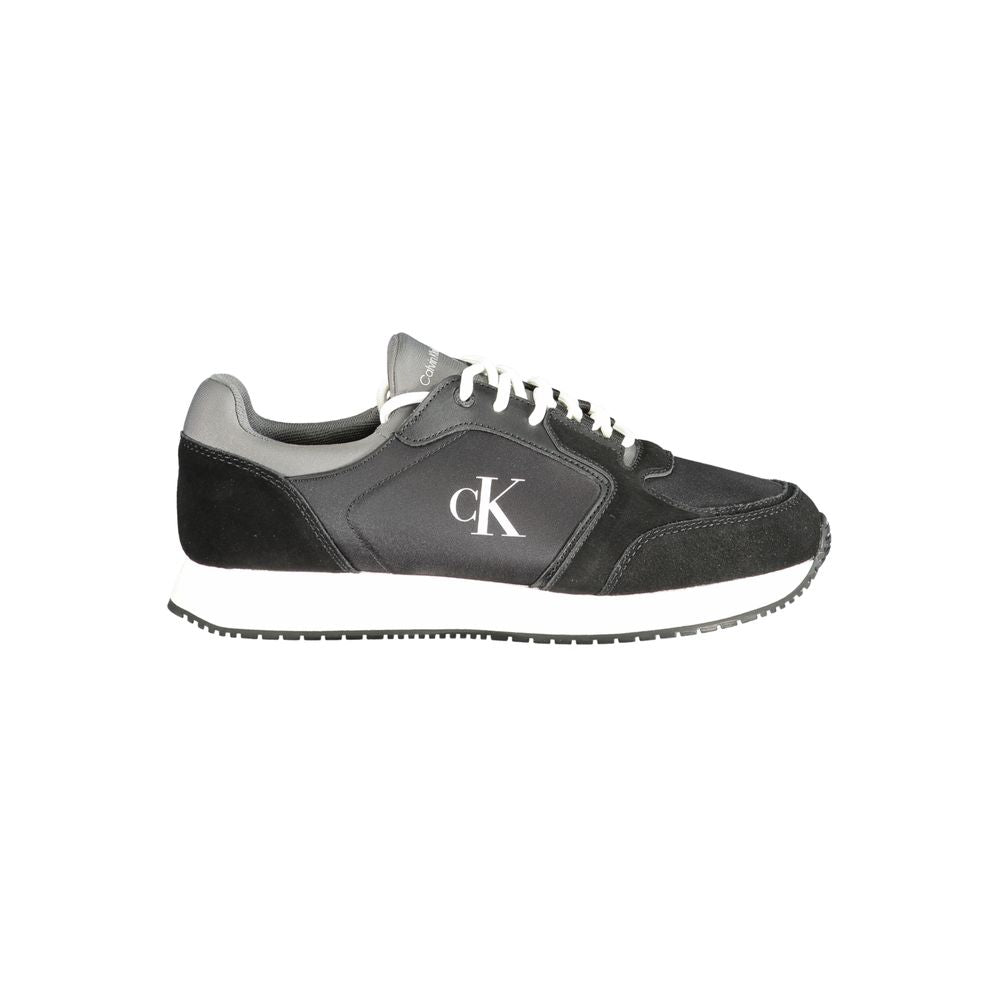 Calvin Klein Baskets Homme En Cuir Noir Avec Semelle Amovible Et Design Gris Moderne - Apparel & Accessories > Shoes > Sneakers from Calvin Klein