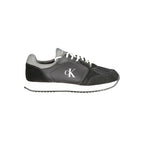 Calvin Klein Baskets Homme En Cuir Noir Avec Semelle Amovible Et Design Gris Moderne - Apparel & Accessories > Shoes > Sneakers from Calvin Klein