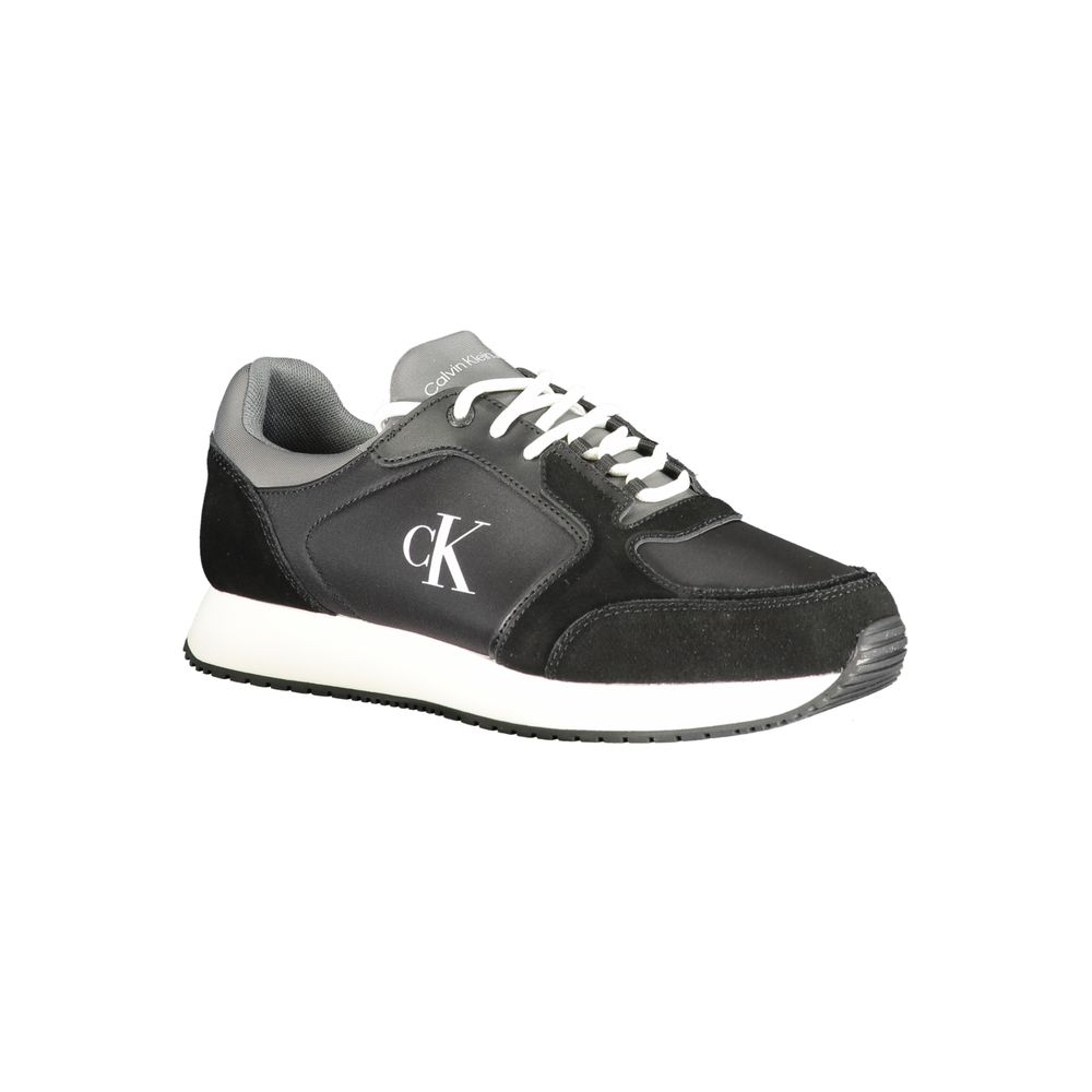 Calvin Klein Baskets Homme En Cuir Noir Avec Semelle Amovible Et Design Gris Moderne - Apparel & Accessories > Shoes > Sneakers from Calvin Klein