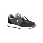 Calvin Klein Baskets Homme En Cuir Noir Avec Semelle Amovible Et Design Gris Moderne - Apparel & Accessories > Shoes > Sneakers from Calvin Klein