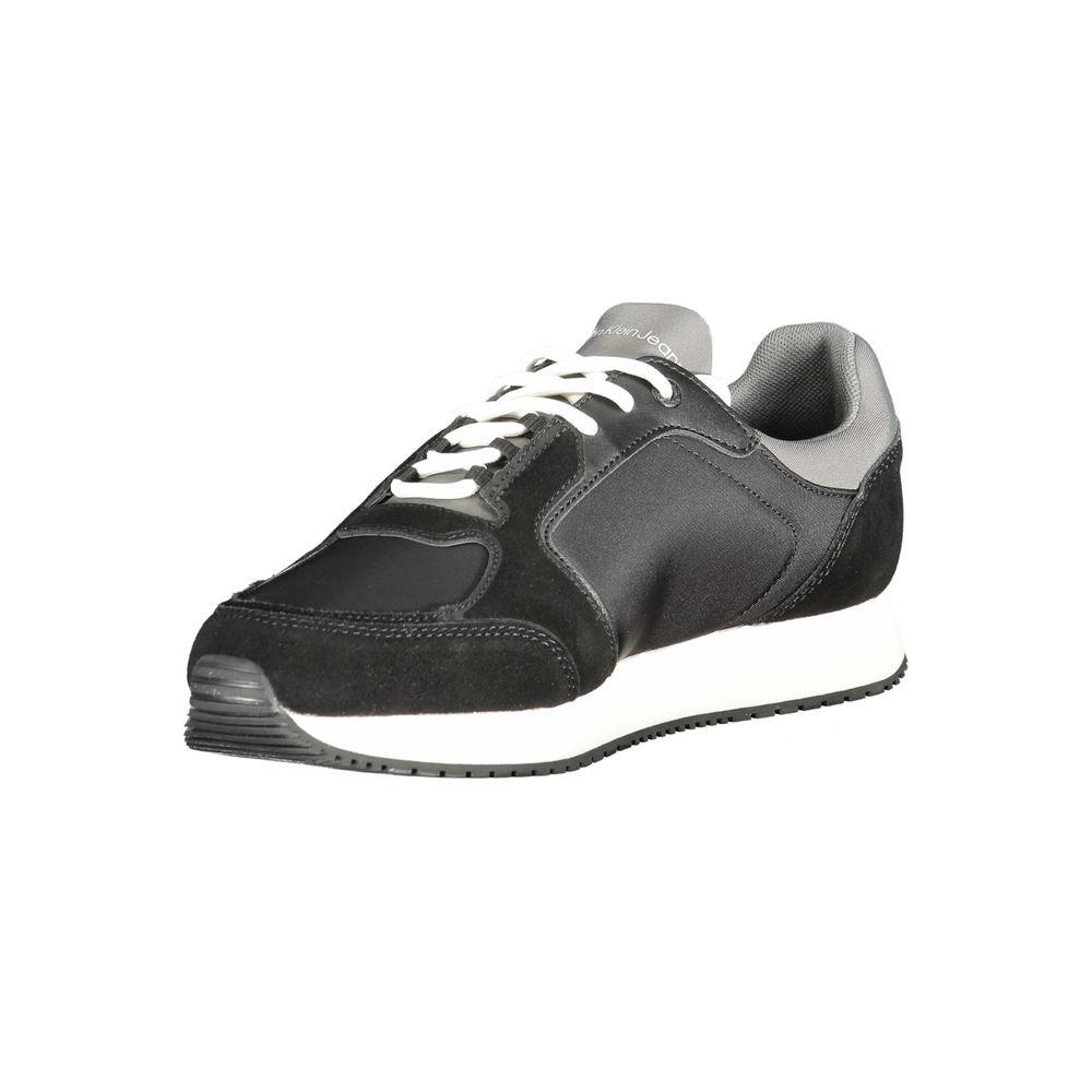 Calvin Klein Baskets Homme En Cuir Noir Avec Semelle Amovible Et Design Gris Moderne - Apparel & Accessories > Shoes > Sneakers from Calvin Klein