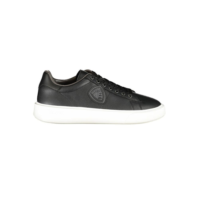 Blauer Baskets En Cuir Homme Noir À Lacets Avec Détails Et Logo Emblématique - Apparel & Accessories > Shoes > Sneakers from Blauer Hover Image