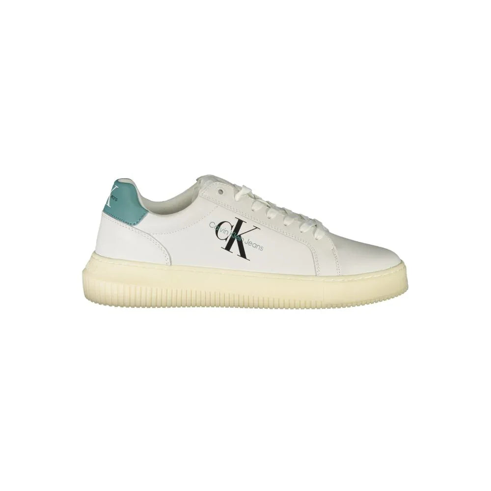 Calvin Klein Sleek White Sneakers with Eco-Conscious Design - Apparel & Accessories > Shoes > Sneakers from Calvin Klein