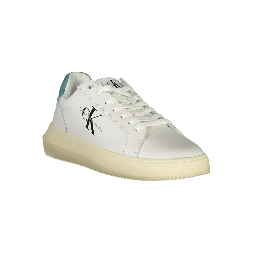 Calvin Klein Sleek White Sneakers with Eco-Conscious Design - Apparel & Accessories > Shoes > Sneakers from Calvin Klein
