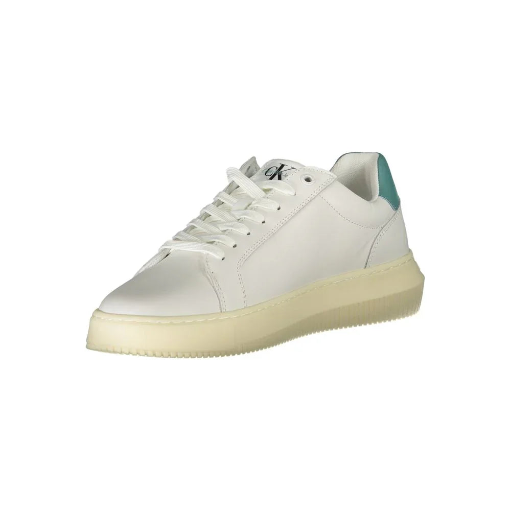 Calvin Klein Sleek White Sneakers with Eco-Conscious Design - Apparel & Accessories > Shoes > Sneakers from Calvin Klein