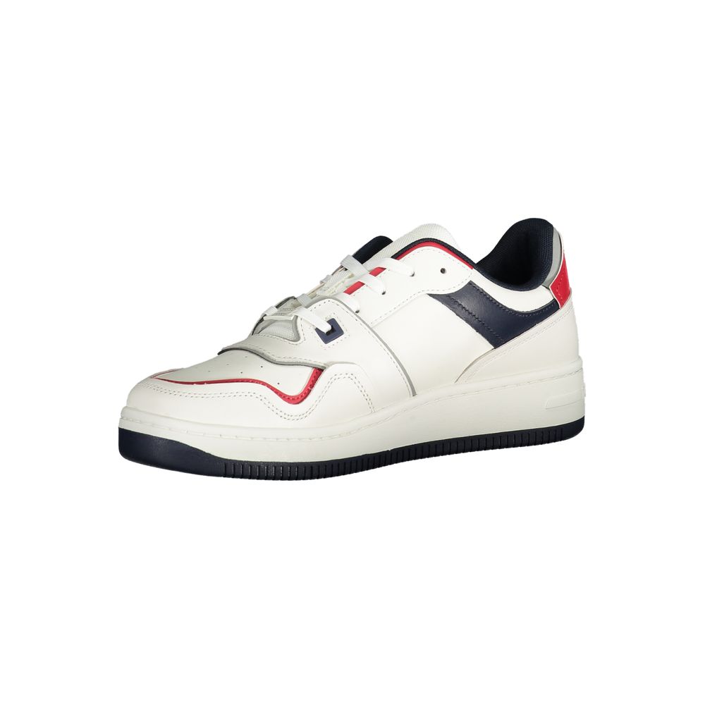 Tommy Hilfiger Baskets Homme Cuir Blanc Design Iconique Bleu Et Rouge Casual,Moderne - Apparel & Accessories > Shoes > Sneakers from Tommy Hilfiger