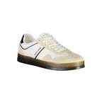 Tommy Hilfiger Basket Homme Cuir Blanc Elégante Détails Noirs et Beiges - Apparel & Accessories > Shoes > Sneakers from Tommy Hilfiger