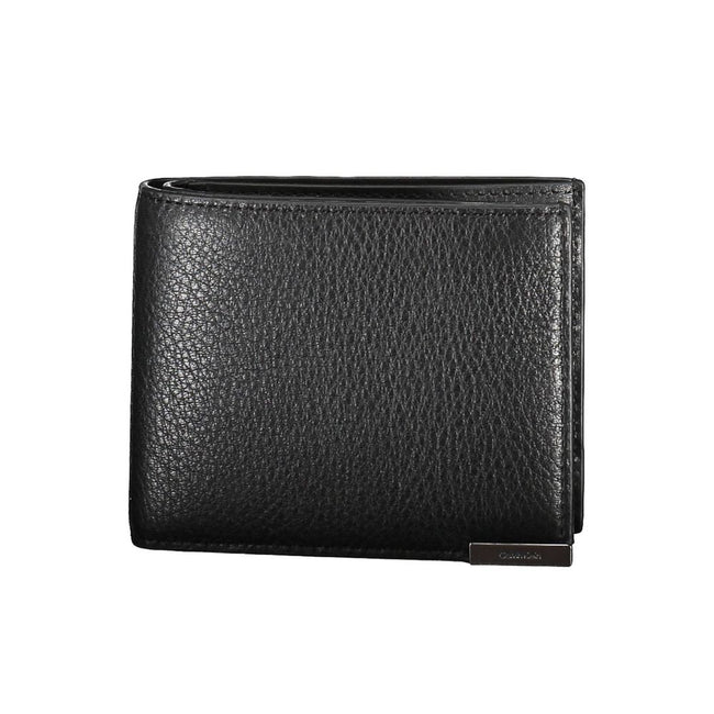 Calvin Klein Portefeuille Homme En Cuir Noir Avec Deux Compartiments Et Porte Monnaie Zippé - from Calvin Klein - Calvin Klein | Hollys Men