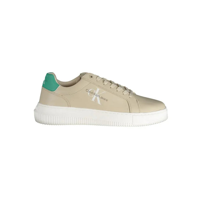 Calvin Klein Beige Polyester Sneaker - Apparel & Accessories > Shoes > Sneakers from Calvin Klein - Calvin Klein | Hollys Men