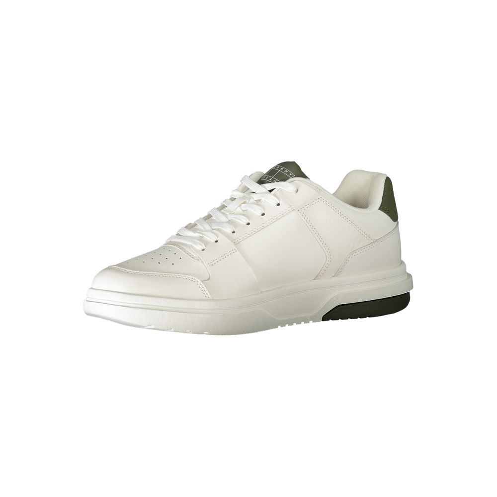 Tommy Hilfiger Homme Blanc & Vert – Logo Emblématique, Style Audacieux - Apparel & Accessories > Shoes > Sneakers from Tommy Hilfiger