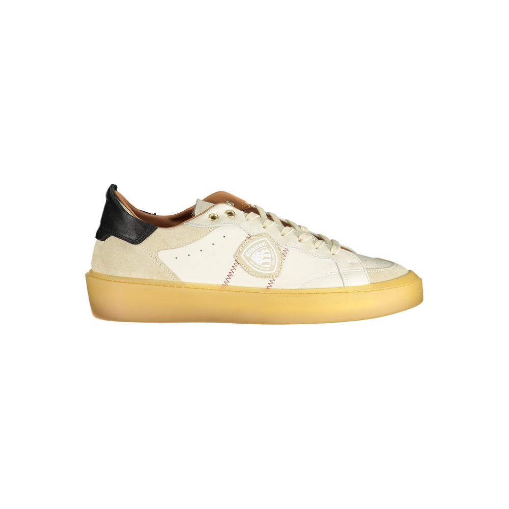 Blauer Basket Homme Cuir Blanc Semelle Amovible Confort Durable Détails Contrastés - Apparel & Accessories > Shoes > Sneakers from Blauer