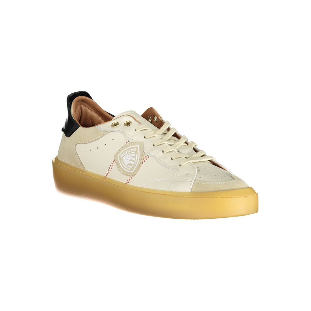 Blauer Basket Homme Cuir Blanc Semelle Amovible Confort Durable Détails Contrastés - Apparel & Accessories > Shoes > Sneakers from Blauer