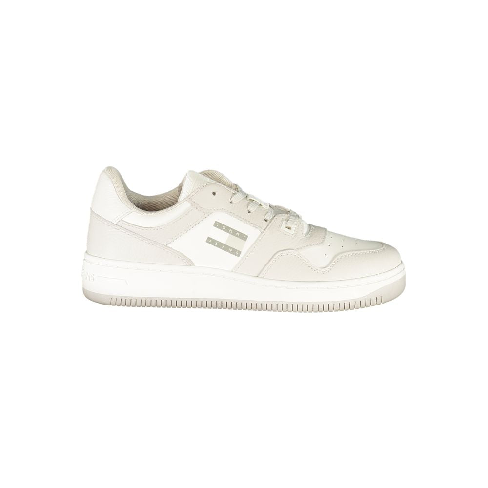 Tommy Hilfiger Baskets Homme Moderne En Cuir Blanc Et Détails Gris Clair - Apparel & Accessories > Shoes > Sneakers from Tommy Hilfiger