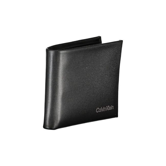 Calvin Klein Men's RFID Blocking Wallet, Black Polyester, Two Card Compartments - Calvin Klein | Hollys Men