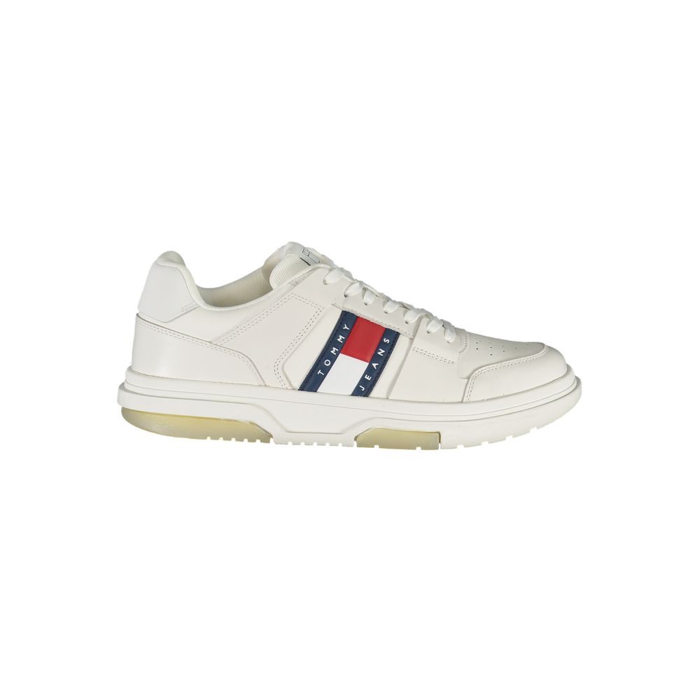 Tommy Hilfiger Sneaker Homme Blanc Polyéthylène Avec Logo Imprimé Et Détails Contrastés - Apparel & Accessories > Shoes > Sneakers from Tommy Hilfiger