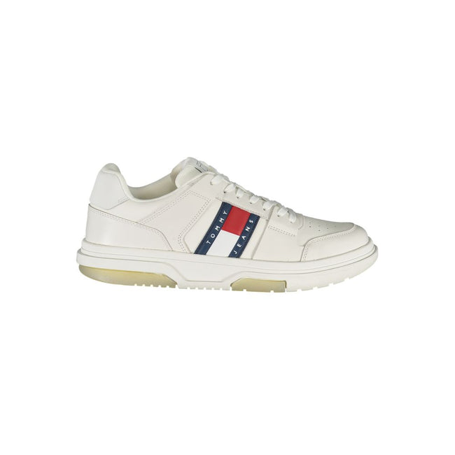 Tommy Hilfiger Sneaker Homme Blanc Polyéthylène Avec Logo Imprimé Et Détails Contrastés - Apparel & Accessories > Shoes > Sneakers from Tommy Hilfiger Hover Image