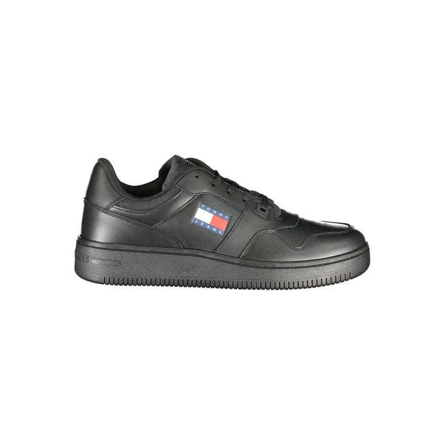 Tommy Hilfiger Basket Homme Noire En Polyester TO-31467 - Apparel & Accessories > Shoes > Sneakers from Tommy Hilfiger Hover Image