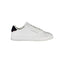 Tommy Hilfiger Baskets Homme blanches, semelle amovible, talon bleu foncé et design minimaliste.