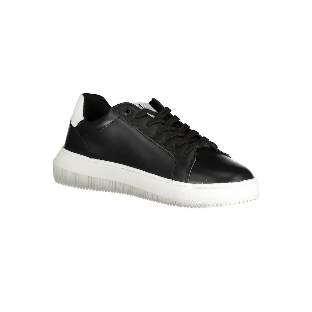 Calvin Klein Sleek Black Lace-Up Sports Sneakers - Apparel & Accessories > Shoes > Sneakers from Calvin Klein