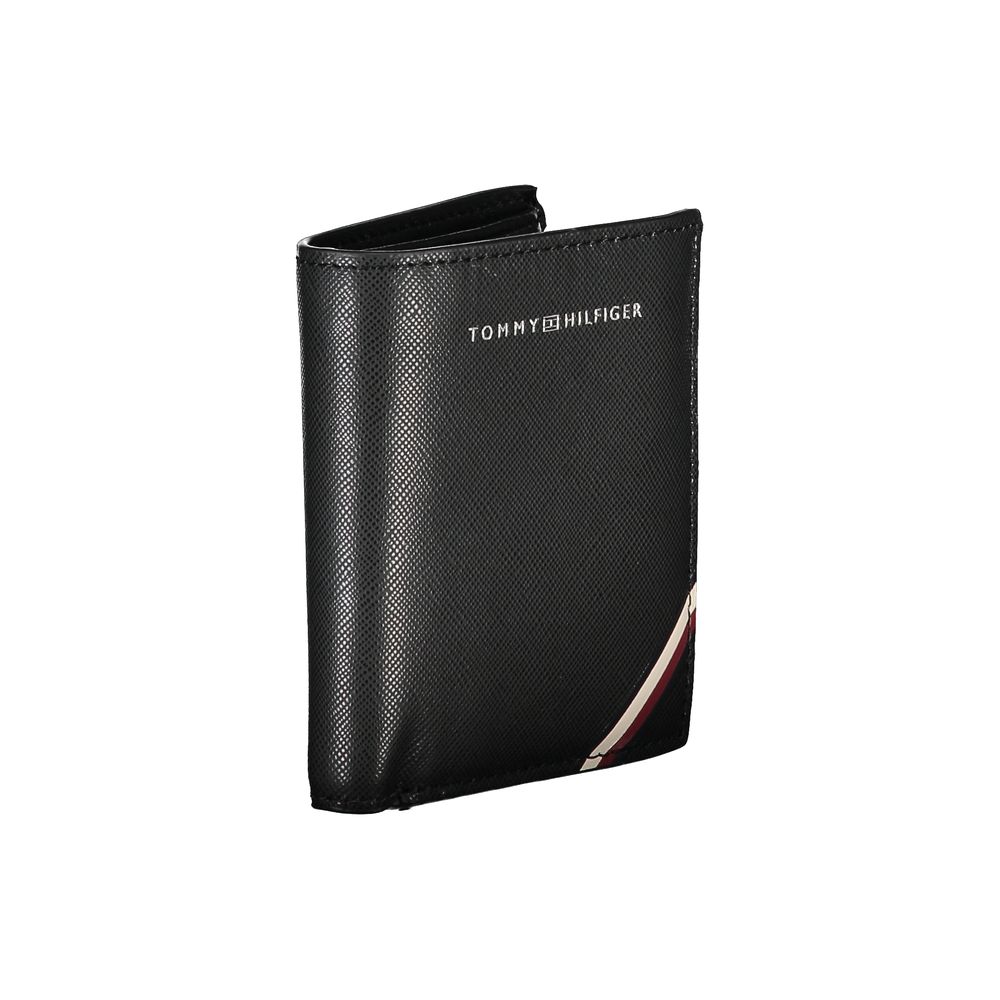 Tommy Hilfiger Portefeuille Homme Cuir Noir Deux Compartiments Poche à Monnaie Emplacements pour Cartes - Apparel & Accessories > Handbags, Wallets & Cases > Wallets & Money Clips > Wallets from Tommy Hilfiger