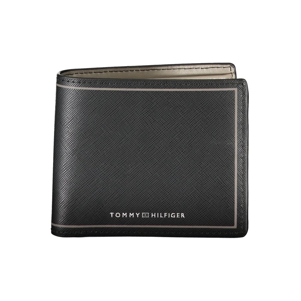 Tommy Hilfiger Portefeuille En Cuir Noir À Deux Compartiments Et Emplacements Pour Cartes Porte Monnaie Logo - Apparel & Accessories > Handbags, Wallets & Cases > Wallets & Money Clips > Wallets from Tommy Hilfiger