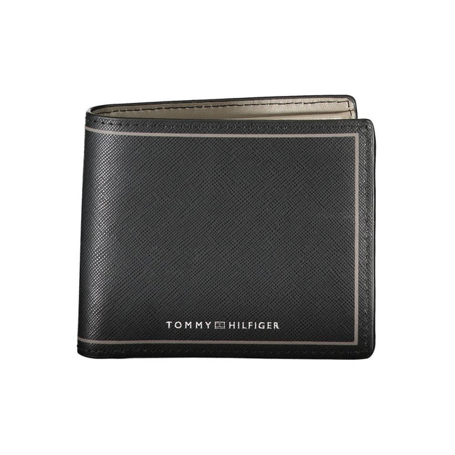 Tommy Hilfiger Portefeuille En Cuir Noir À Deux Compartiments Et Emplacements Pour Cartes Porte Monnaie Logo - Apparel & Accessories > Handbags, Wallets & Cases > Wallets & Money Clips > Wallets from Tommy Hilfiger Hover Image