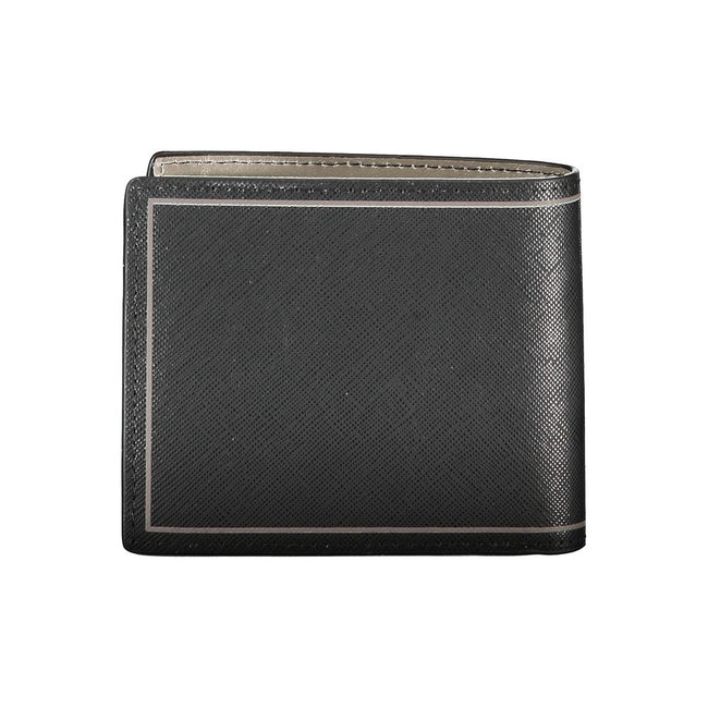 Tommy Hilfiger Black Leather Two-Compartment Wallet - TO-27182 Main Image
