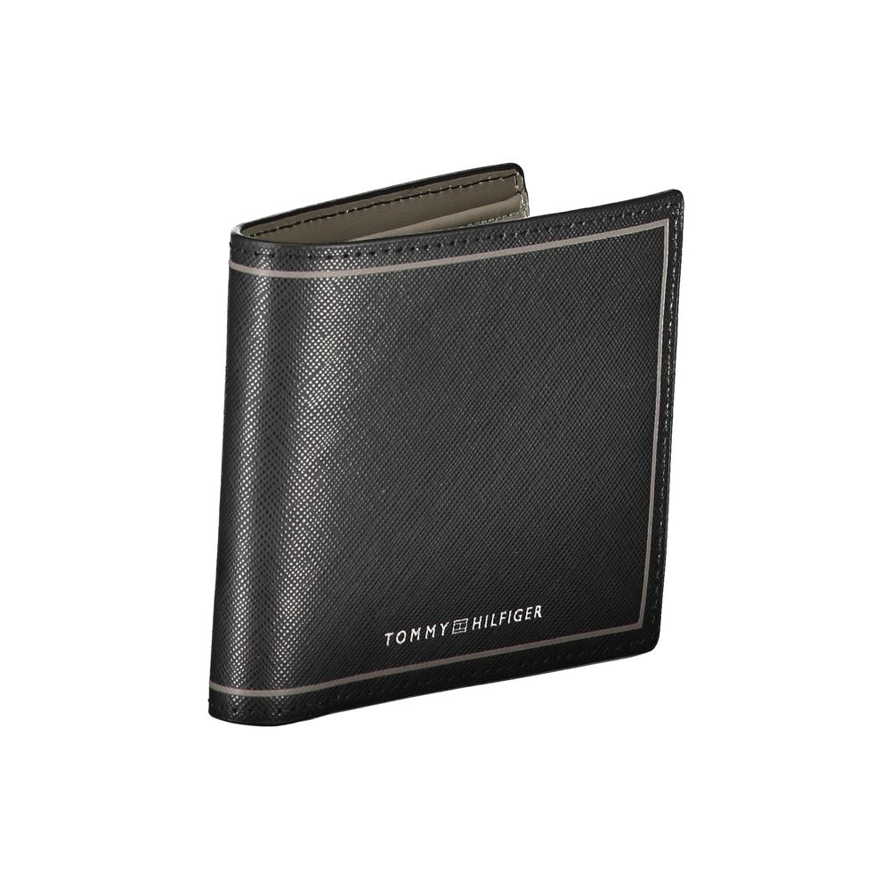 Tommy Hilfiger Portefeuille En Cuir Noir À Deux Compartiments Et Emplacements Pour Cartes Porte Monnaie Logo - Apparel & Accessories > Handbags, Wallets & Cases > Wallets & Money Clips > Wallets from Tommy Hilfiger