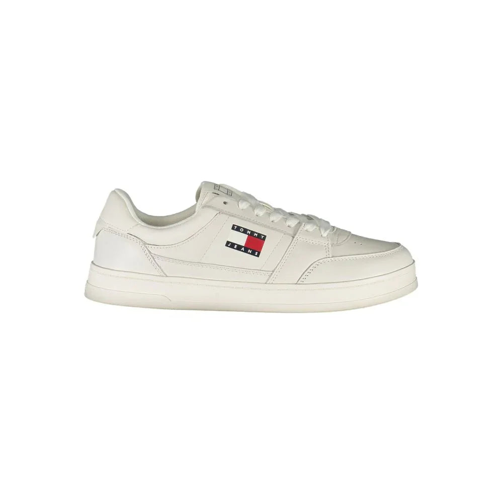Tommy Hilfiger Sneaker Homme Homme Cuir Blanc – Élégance Sport Chic, Semelle Amovible - Apparel & Accessories > Shoes > Sneakers from Tommy Hilfiger