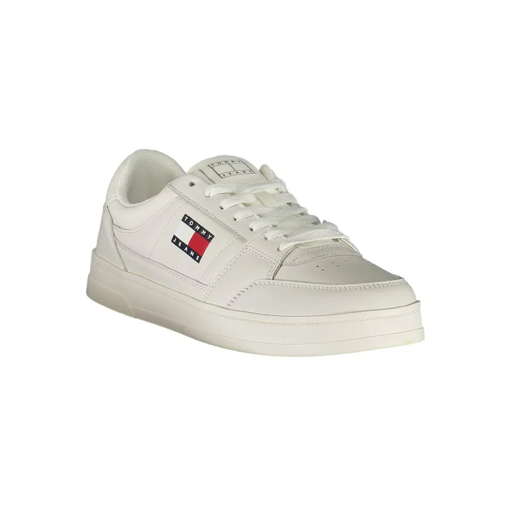 Tommy Hilfiger Sneaker Homme Homme Cuir Blanc – Élégance Sport Chic, Semelle Amovible - Apparel & Accessories > Shoes > Sneakers from Tommy Hilfiger