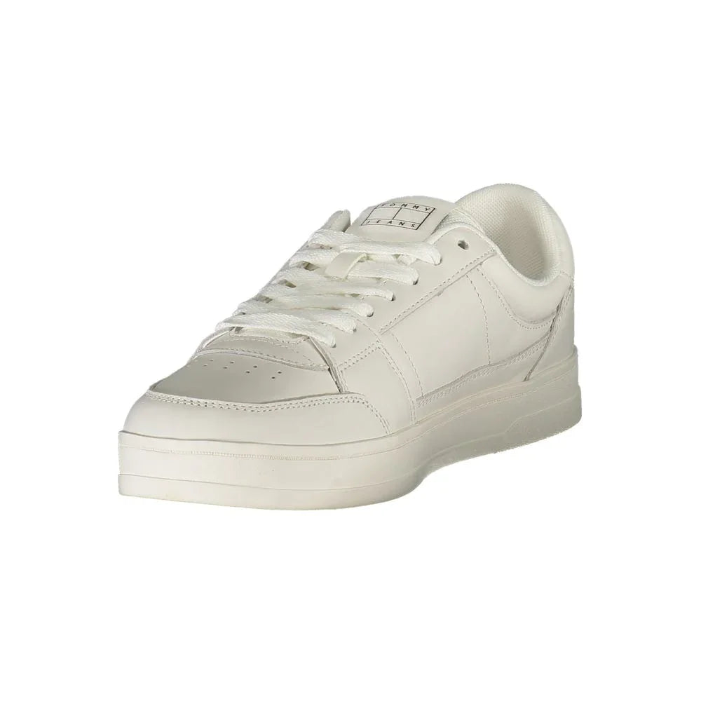 Tommy Hilfiger Sneaker Homme Homme Cuir Blanc – Élégance Sport Chic, Semelle Amovible - Apparel & Accessories > Shoes > Sneakers from Tommy Hilfiger