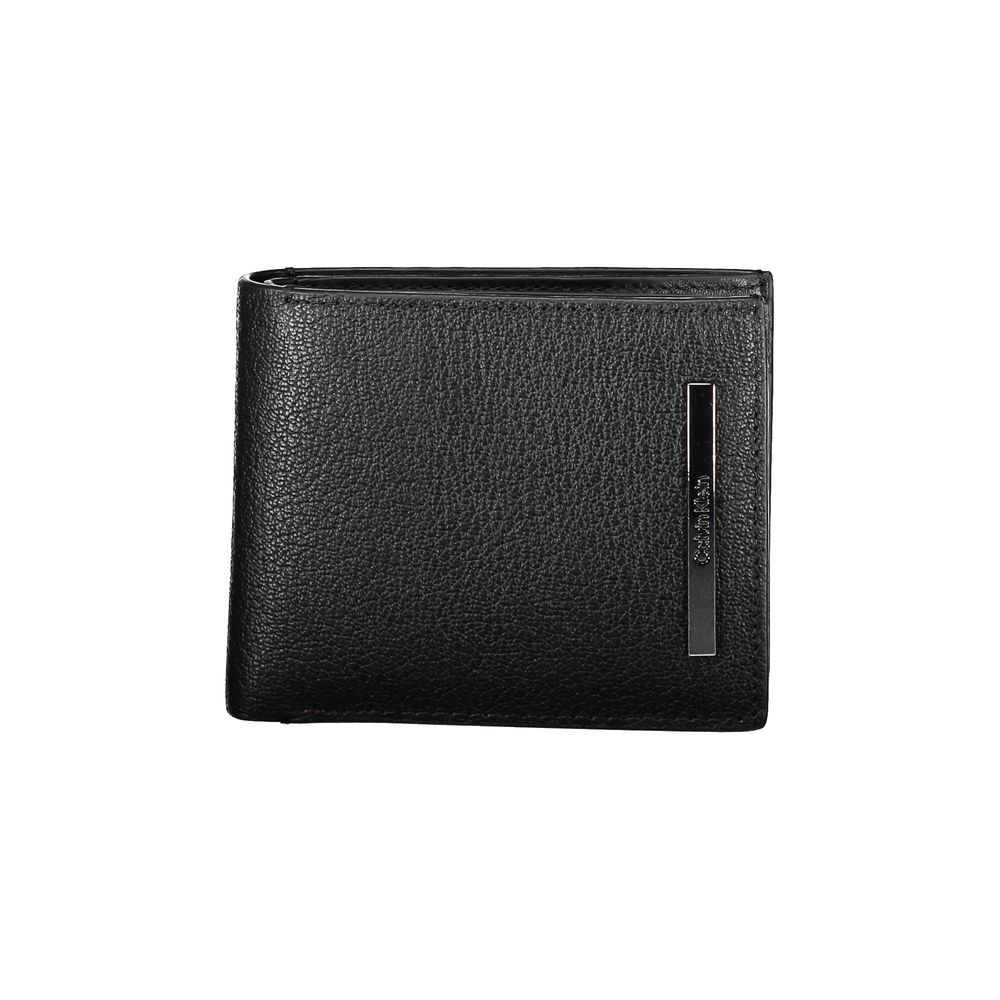 Calvin Klein Portefeuille Noir En Cuir Avec Blocage RFID, 2 Compartiments, Porte Monnaie, Emplacements Cartes - from Calvin Klein