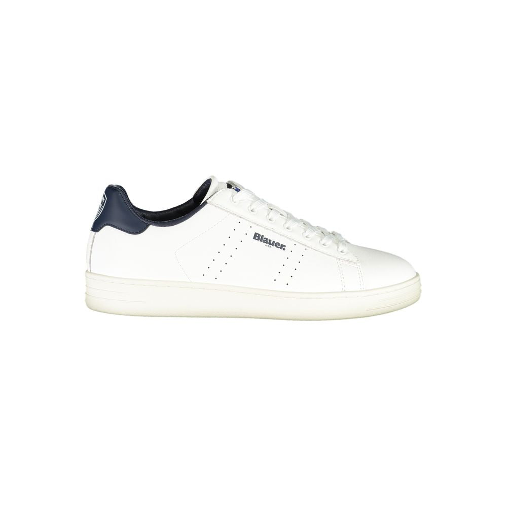 Blauer Baskets Homme Cuir Blanc Semelle Amovible Bleu - Apparel & Accessories > Shoes > Sneakers from Blauer