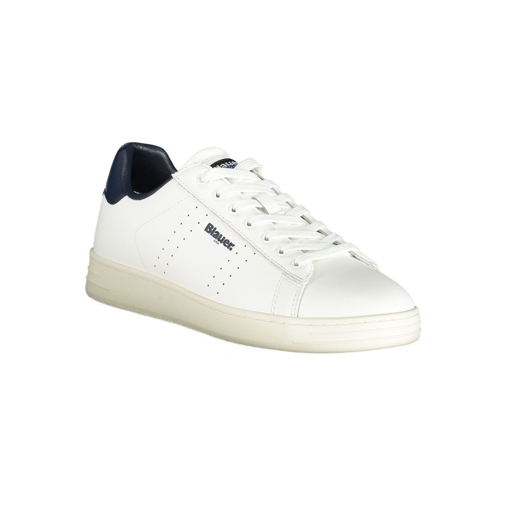Blauer Baskets Homme Cuir Blanc Semelle Amovible Bleu - Apparel & Accessories > Shoes > Sneakers from Blauer
