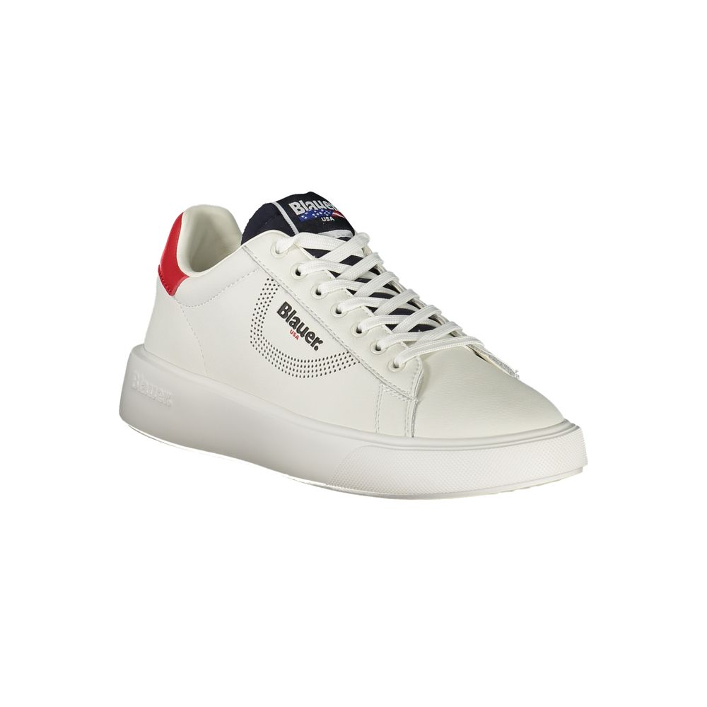 Blauer Basket Homme en Cuir Blanc – Détails Contrastés & Logo Signature, Durable et Confortable - Apparel & Accessories > Shoes > Sneakers from Blauer