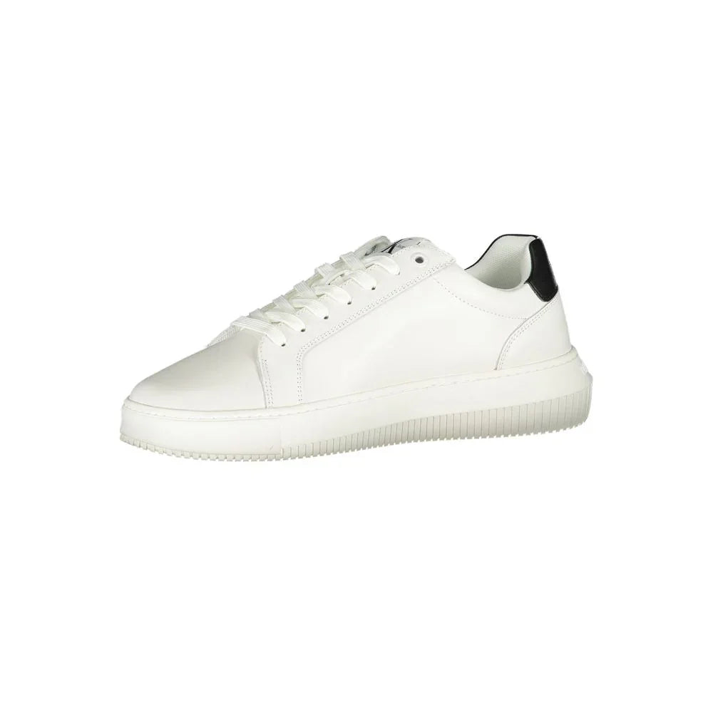 Calvin Klein Baskets Lacets Sophistiquées Blanc Écologiques 50 Pour Cent Polyester Recyclé - Apparel & Accessories > Shoes > Sneakers from Calvin Klein
