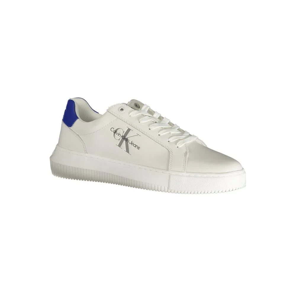 Calvin Klein Baskets Polyester Blanches Avec Logo Et Détails Contrastes 50 Pourcent Recyclé - Apparel & Accessories > Shoes > Sneakers from Calvin Klein