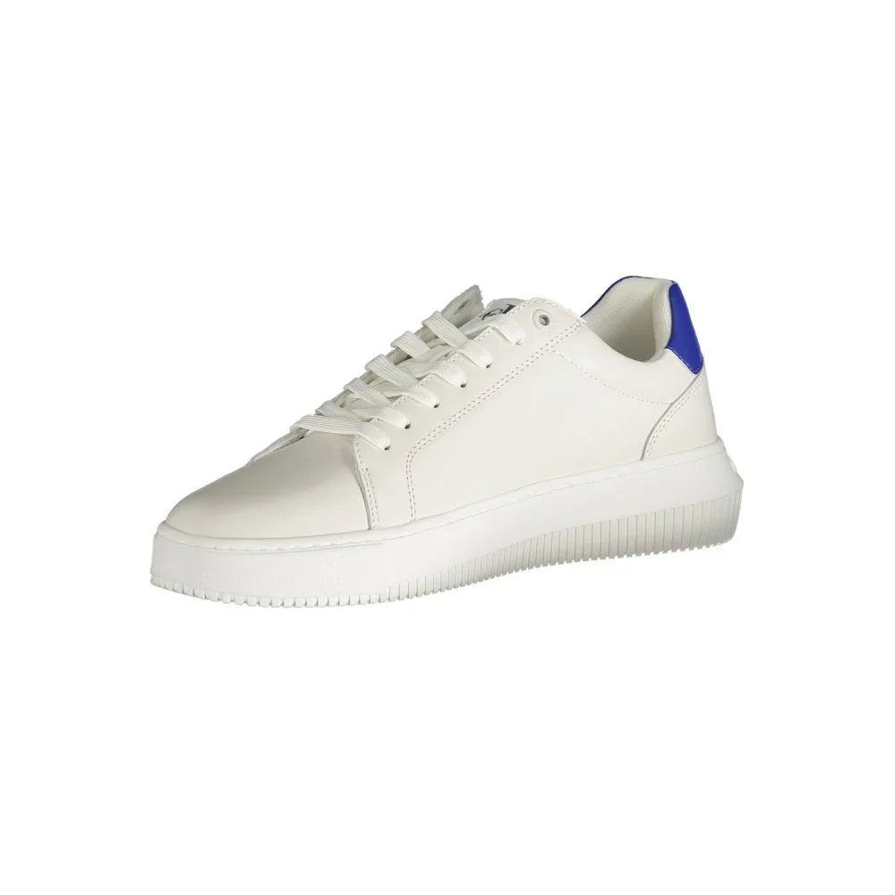 Calvin Klein Baskets Polyester Blanches Avec Logo Et Détails Contrastes 50 Pourcent Recyclé - Apparel & Accessories > Shoes > Sneakers from Calvin Klein