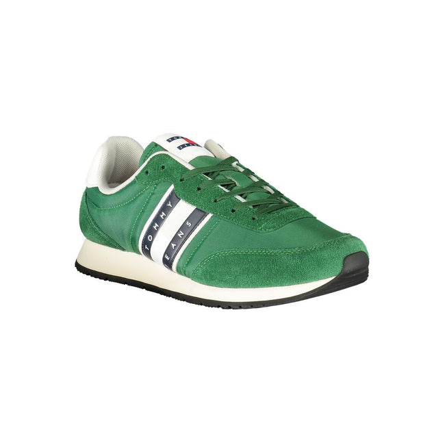Tommy Hilfiger Baskets Homme Vert Polyester Cinquante Pour Cent Recyclé À Lacets Main Image