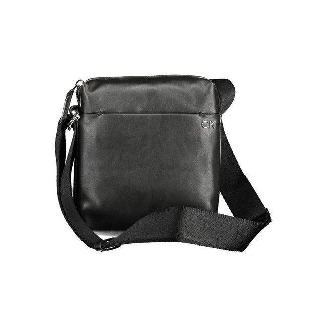 Calvin Klein Men's Black Eco-Friendly Shoulder Bag with Adjustable Strap - CA-38120 Main Image